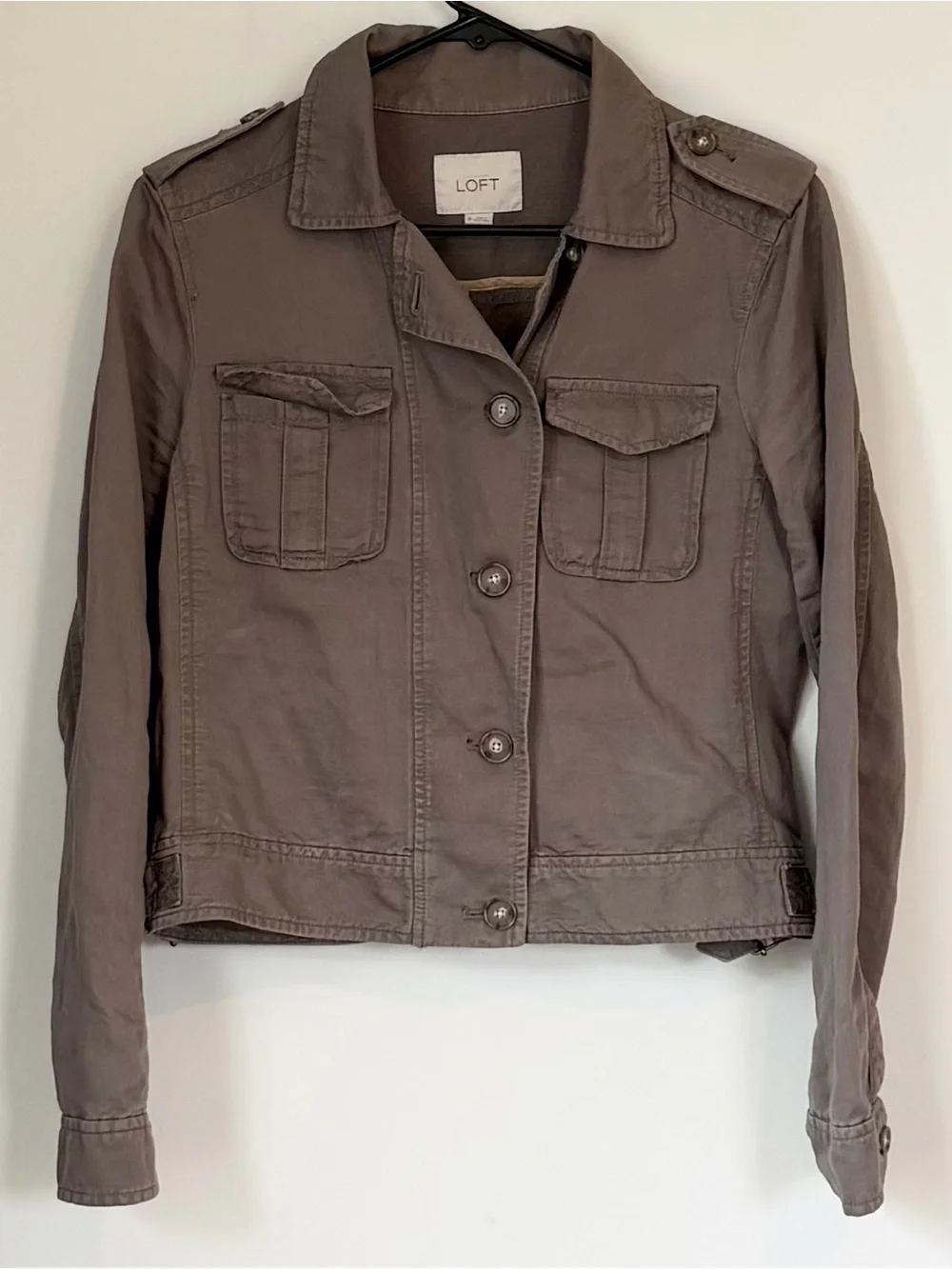LOFT Women’s Utility Jacket in Taupe - Size: Extra Small
